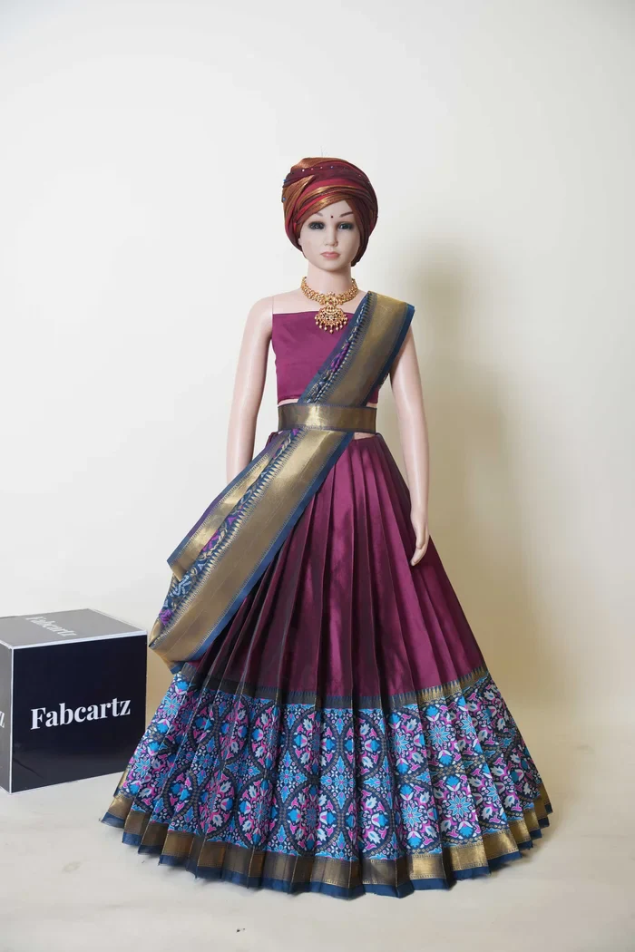 New Kids Traditional South Indian Half Saree GolGolKIDS - Image 25