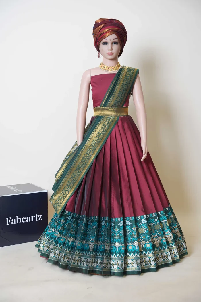 New Kids Traditional South Indian Half Saree JagviKIDS
