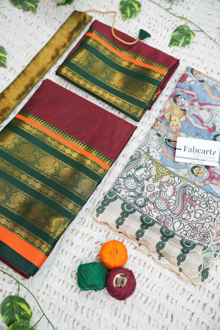 New Kids Traditional South Indian Half Saree JugnooKIDS - Image 10