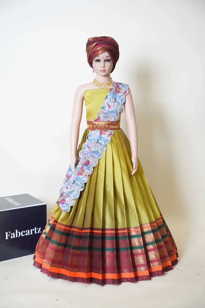 New Kids Traditional South Indian Half Saree JugnooKIDS - Image 13