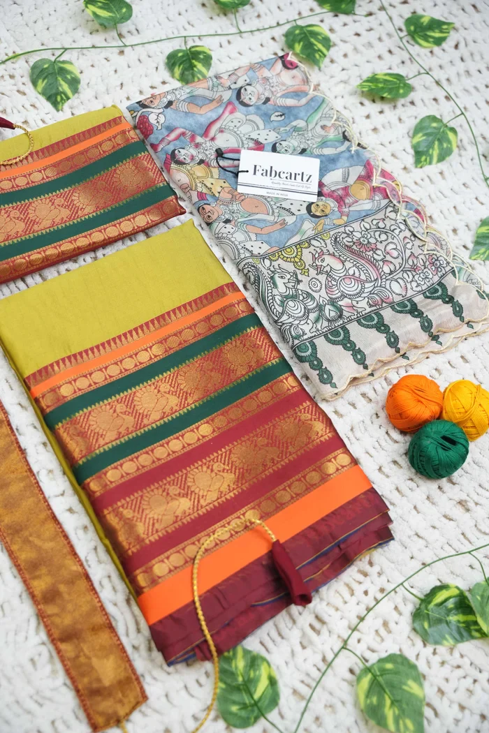 New Kids Traditional South Indian Half Saree JugnooKIDS - Image 15