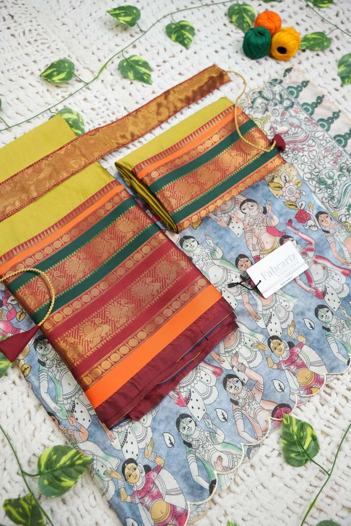 New Kids Traditional South Indian Half Saree JugnooKIDS - Image 17