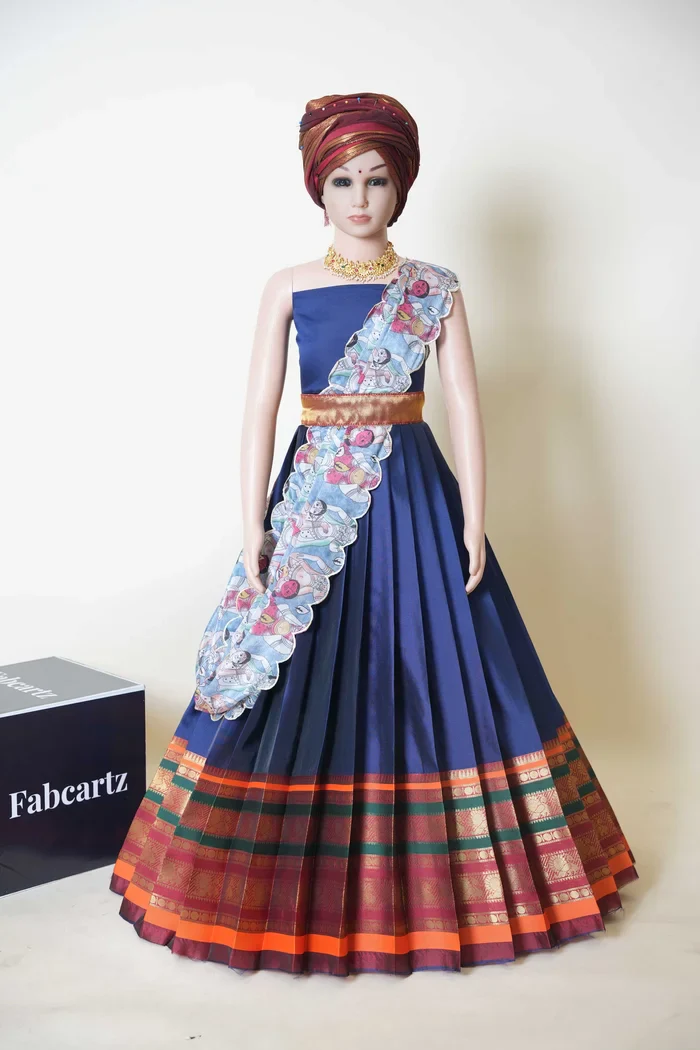 New Kids Traditional South Indian Half Saree JugnooKIDS - Image 19