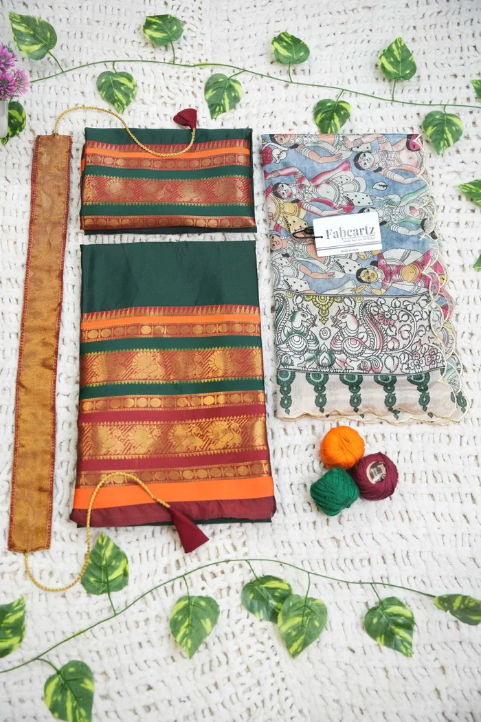 New Kids Traditional South Indian Half Saree JugnooKIDS - Image 2