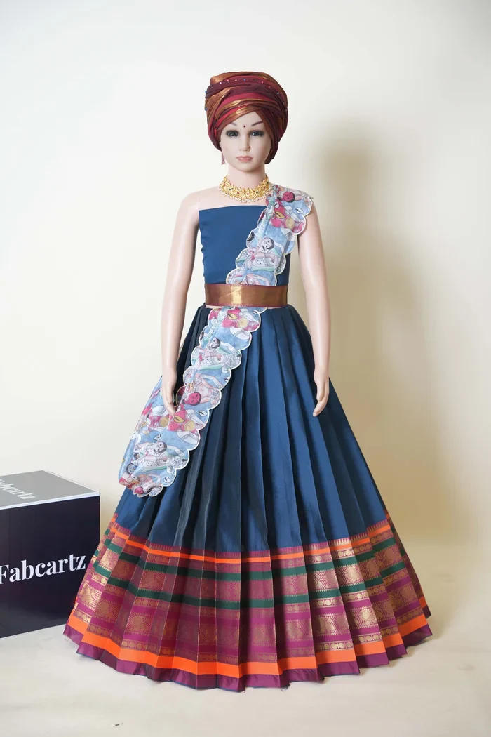 New Kids Traditional South Indian Half Saree JugnooKIDS - Image 25