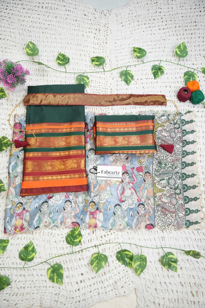 New Kids Traditional South Indian Half Saree JugnooKIDS - Image 6