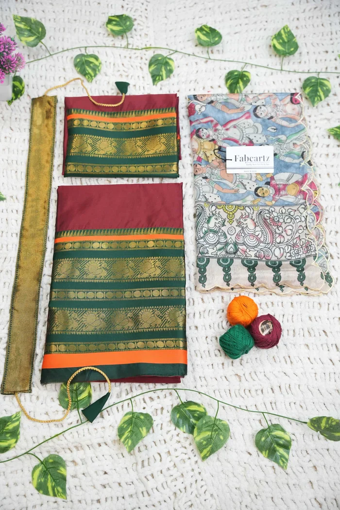 New Kids Traditional South Indian Half Saree JugnooKIDS - Image 8
