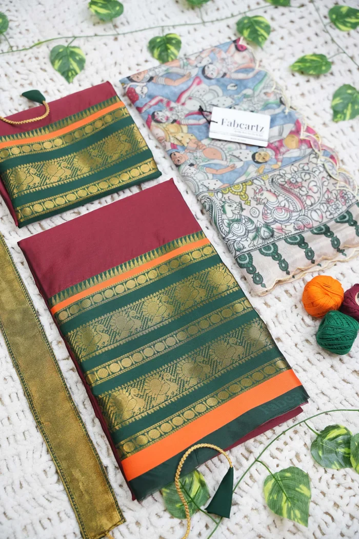 New Kids Traditional South Indian Half Saree JugnooKIDS - Image 9