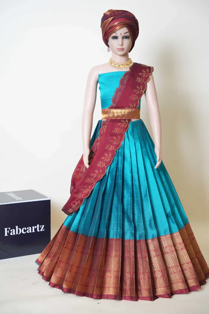 New Kids Traditional South Indian Half Saree SaraswatiKIDS - Image 13
