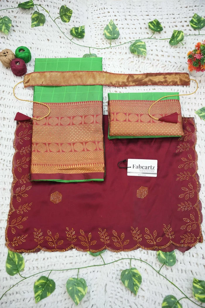 New Kids Traditional South Indian Half Saree SaraswatiKIDS - Image 24