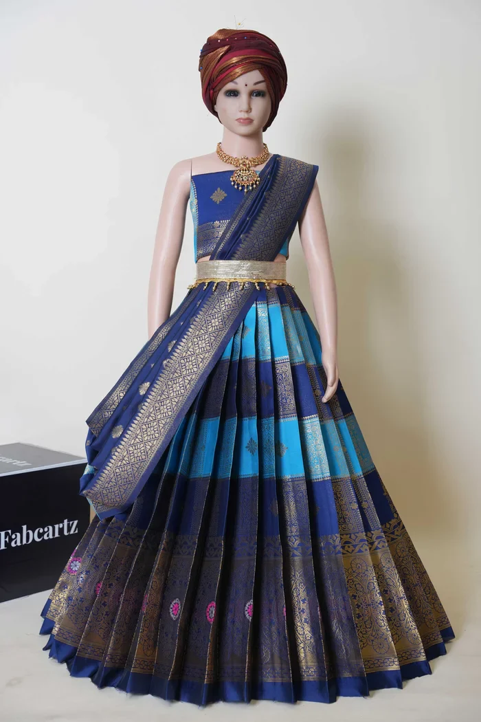 New Kids Traditional South Indian Half Saree Vishnu Kids - Image 13