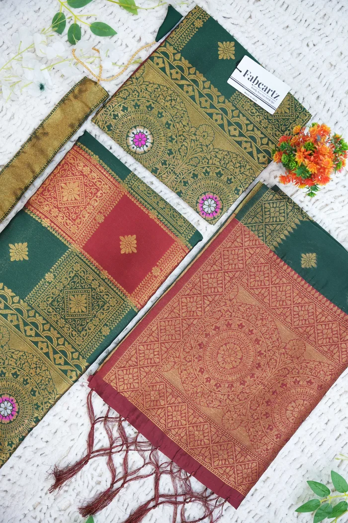 New Kids Traditional South Indian Half Saree Vishnu Kids - Image 9