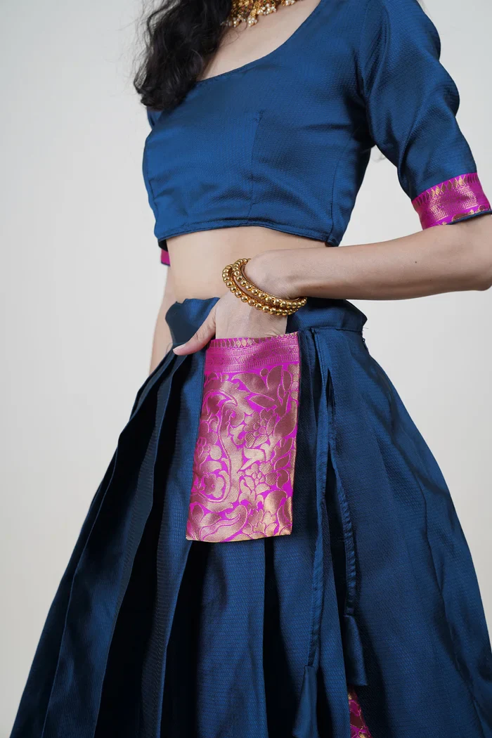South Indian Festival Traditional Half Saree Aarvi - Image 31