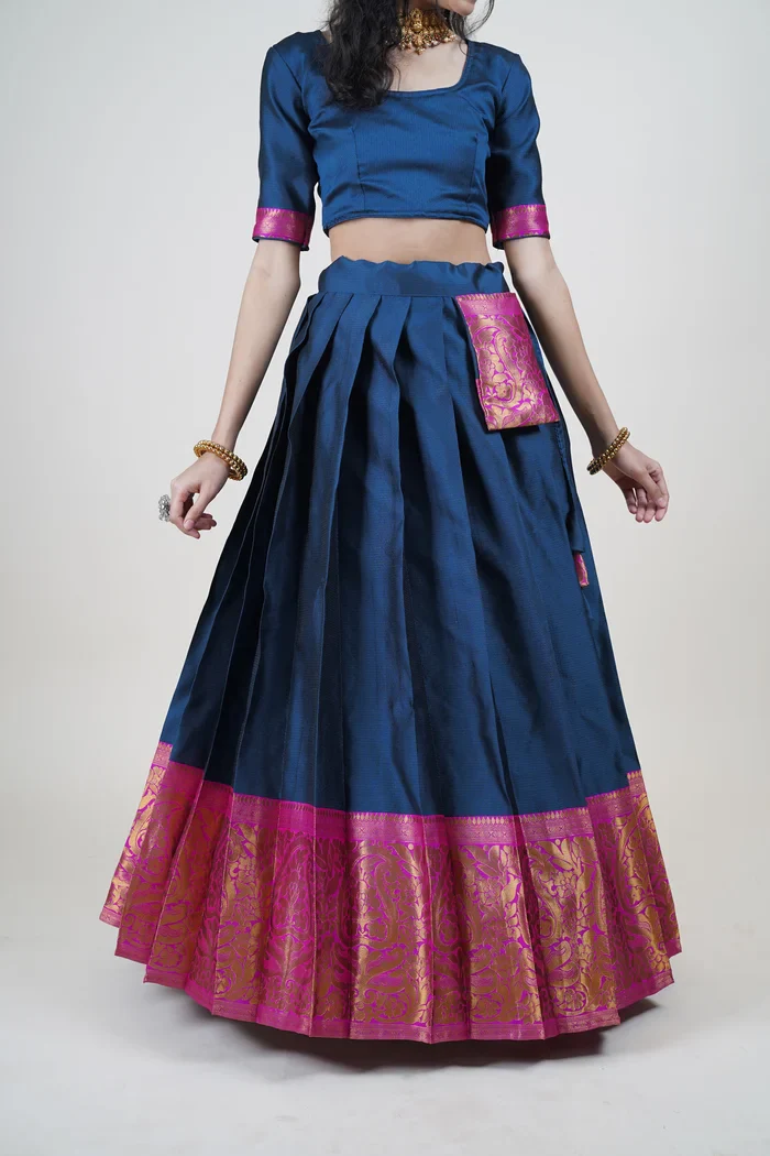 South Indian Festival Traditional Half Saree Aarvi - Image 32