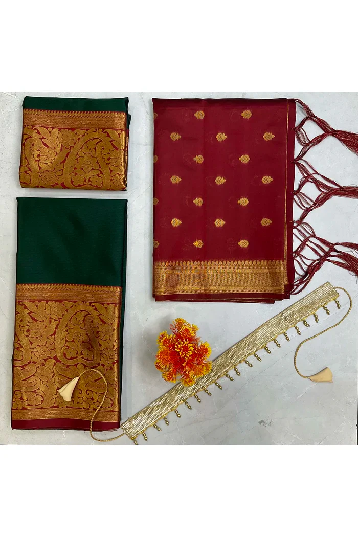 South Indian Festival Traditional Half Saree Aarvi - Image 52