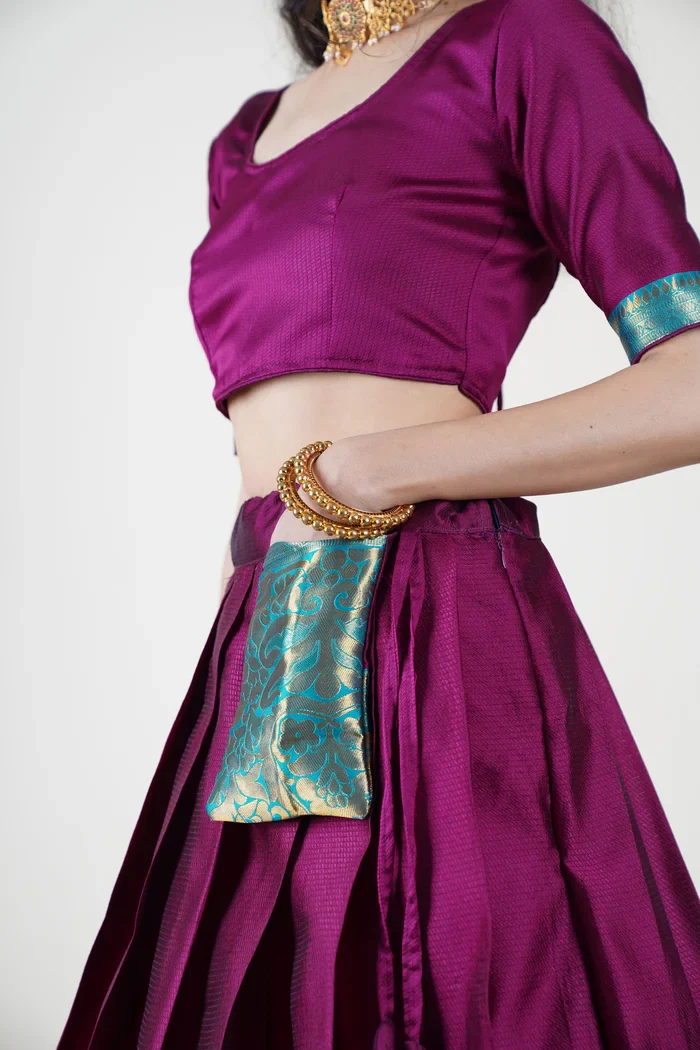 South Indian Festival Traditional Half Saree Aarvi - Image 7