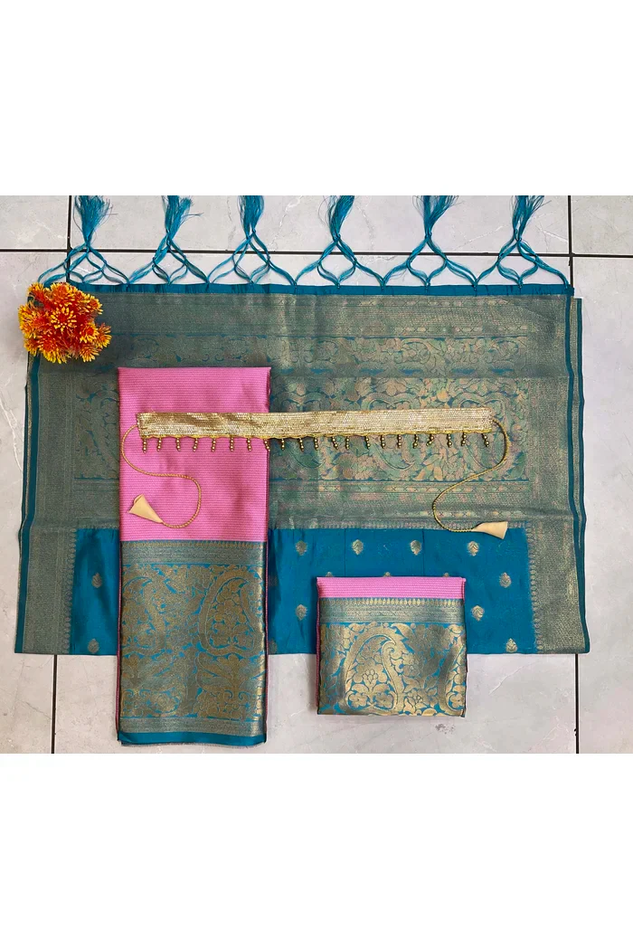 South Indian Festival Traditional Half Saree Aarvi - Image 70