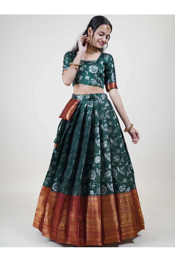 South Indian Festival Traditional Half Saree Chhavi - Image 28