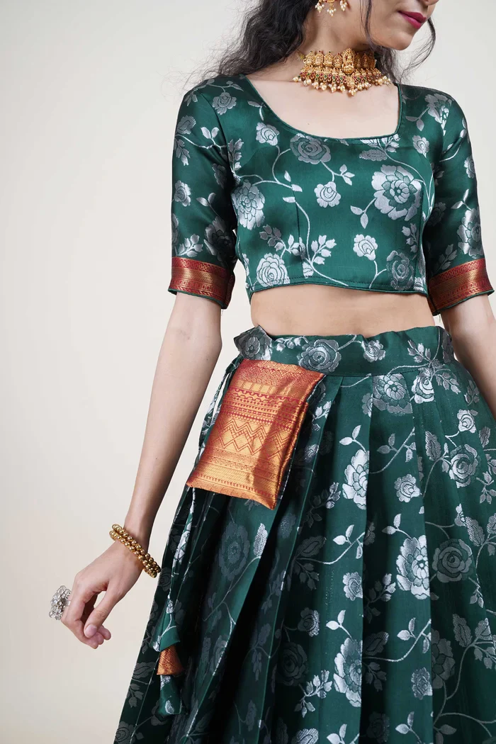 South Indian Festival Traditional Half Saree Chhavi - Image 31