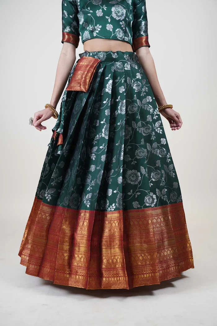 South Indian Festival Traditional Half Saree Chhavi - Image 32