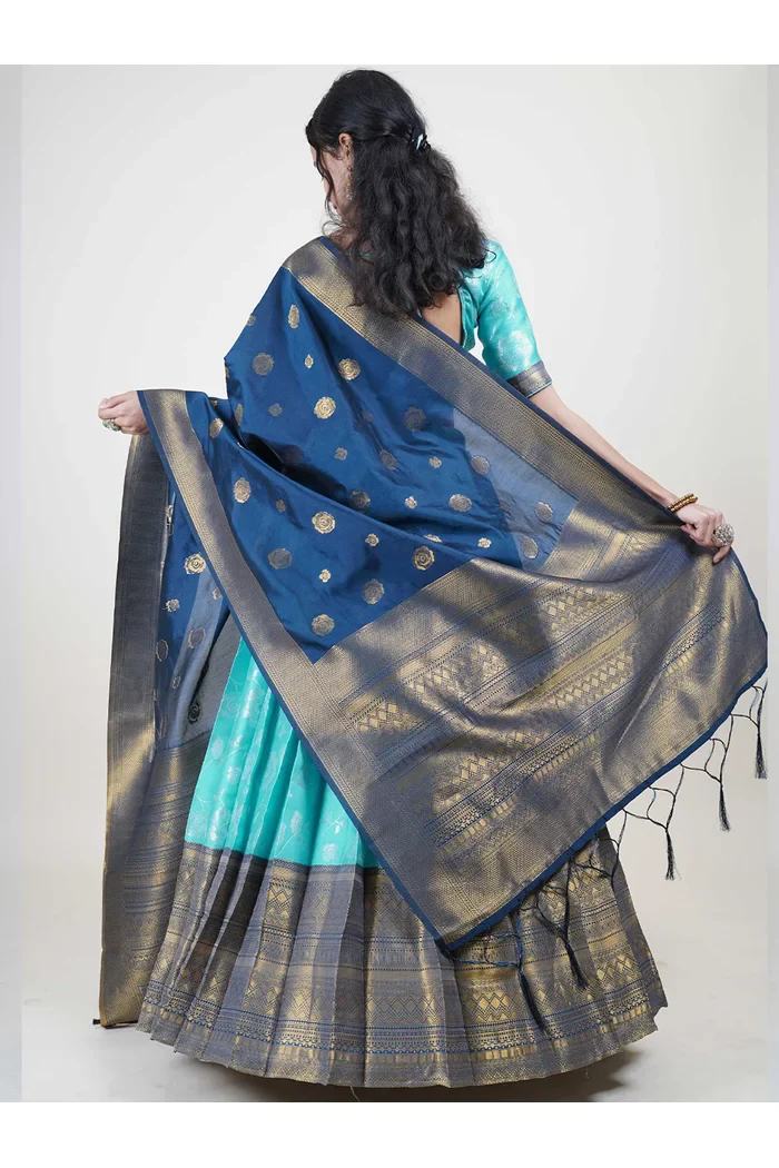 South Indian Festival Traditional Half Saree Chhavi - Image 42