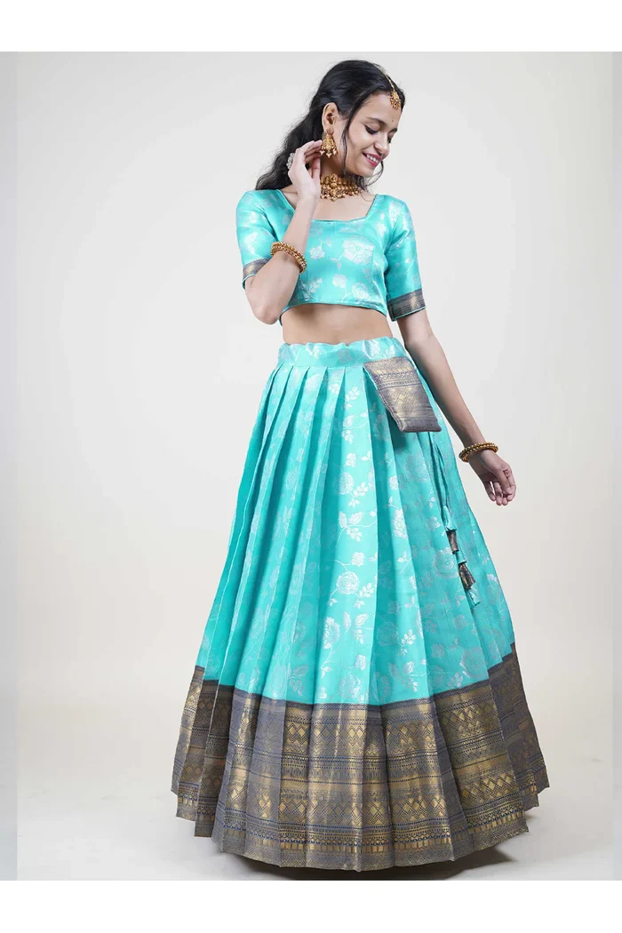 South Indian Festival Traditional Half Saree Chhavi - Image 44