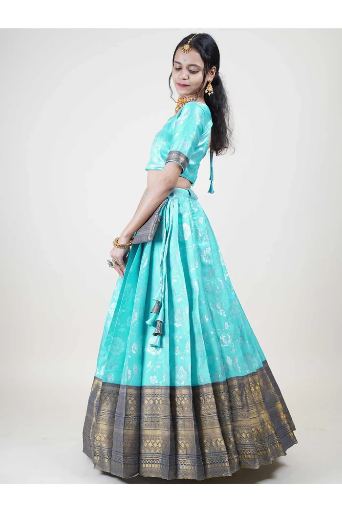 South Indian Festival Traditional Half Saree Chhavi - Image 46