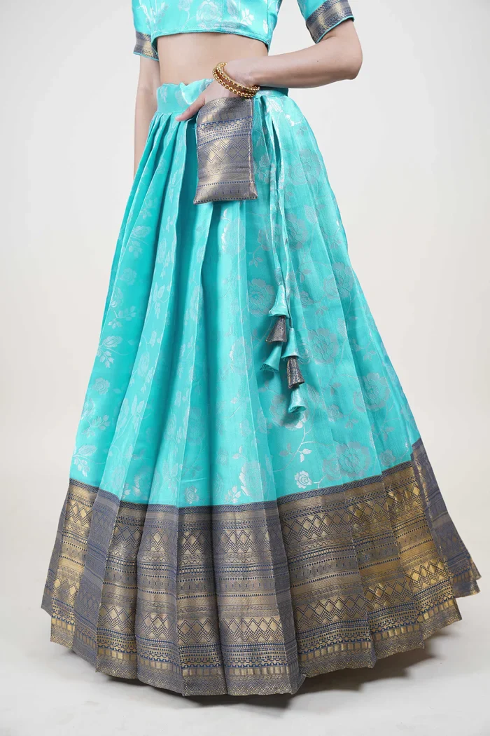 South Indian Festival Traditional Half Saree Chhavi - Image 48
