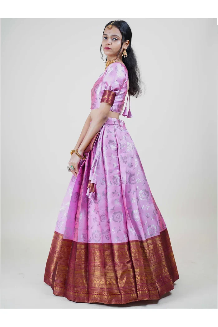 South Indian Festival Traditional Half Saree Chhavi - Image 6