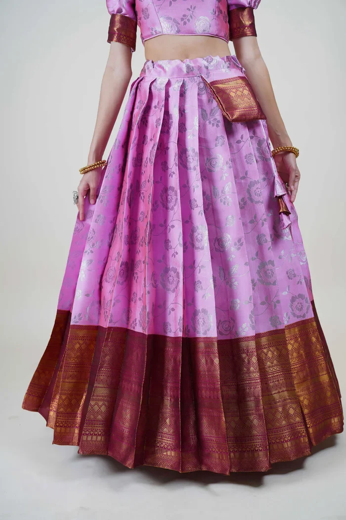 South Indian Festival Traditional Half Saree Chhavi - Image 8