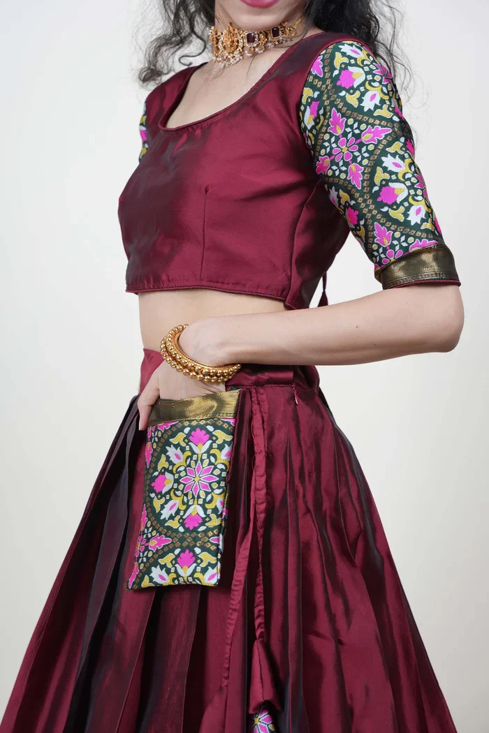 South Indian Festival Traditional Half Saree GolGolPAttu - Image 15