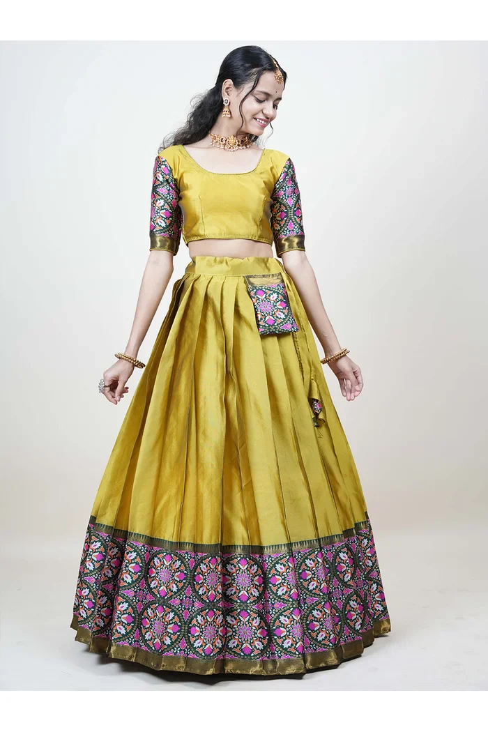 South Indian Festival Traditional Half Saree GolGolPAttu - Image 4