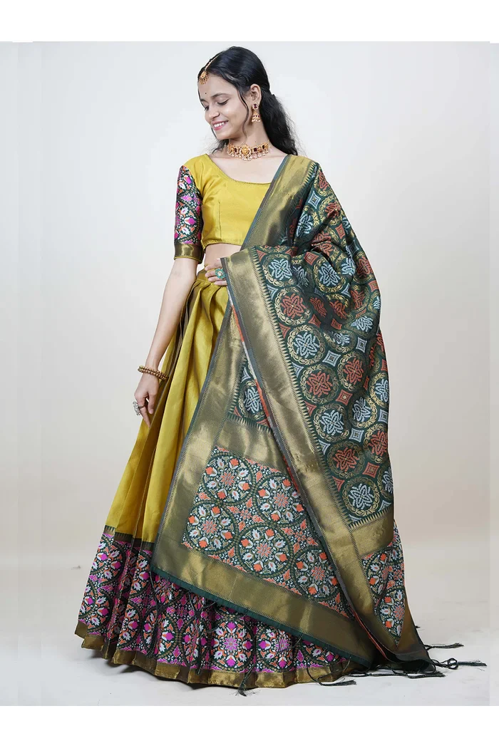 South Indian Festival Traditional Half Saree GolGolPAttu - Image 6