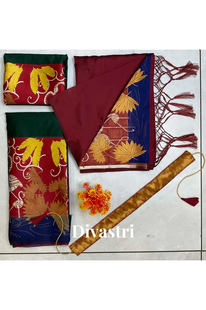South Indian Festival Traditional Half Saree HansPAttu - Image 50