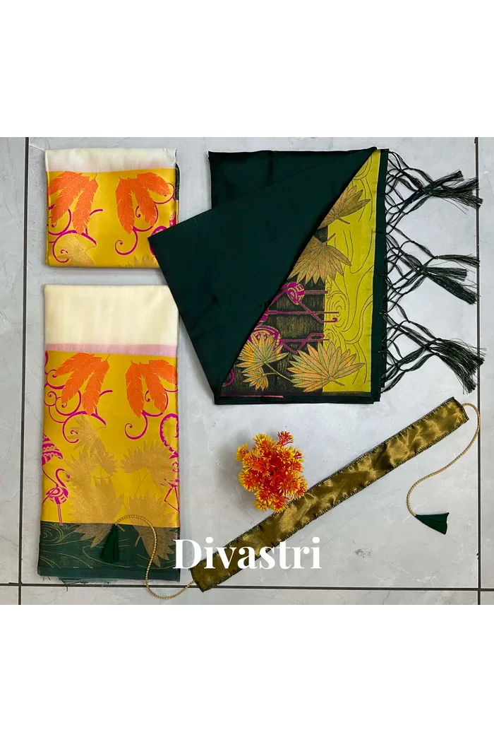 South Indian Festival Traditional Half Saree HansPAttu - Image 58