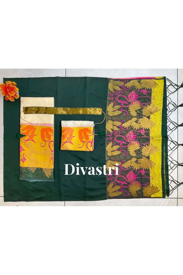 South Indian Festival Traditional Half Saree HansPAttu - Image 60