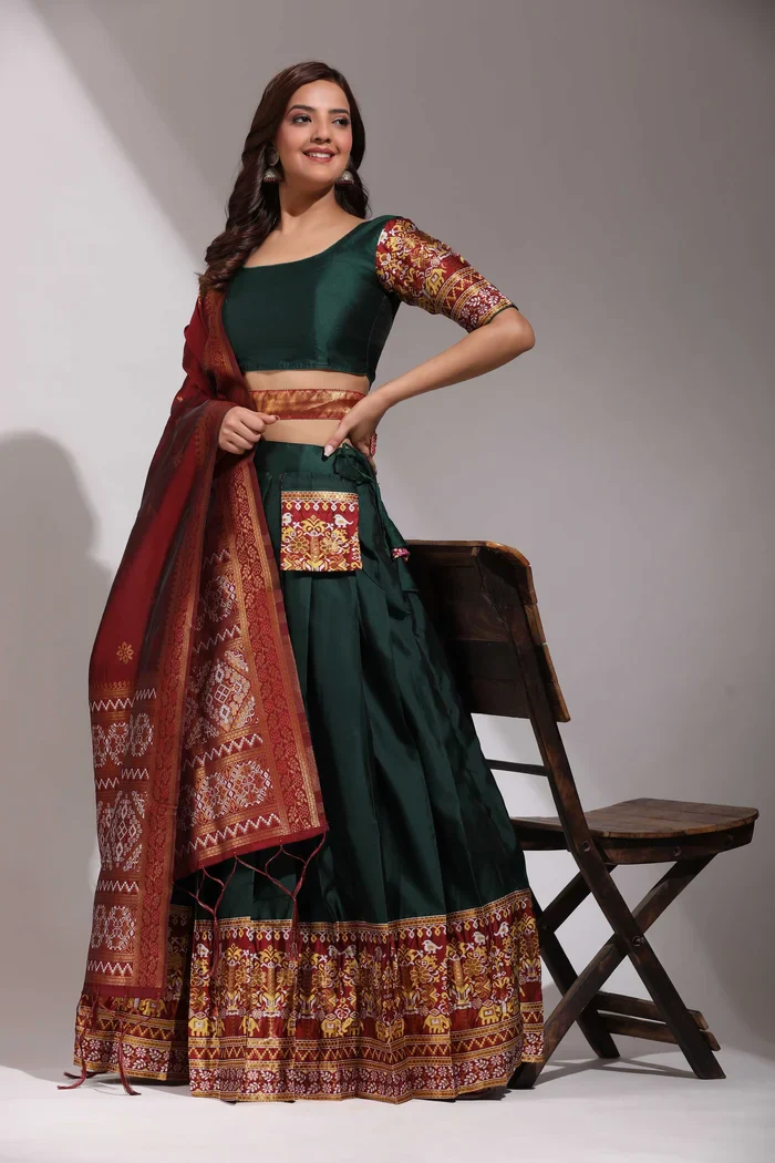 South Indian Festival Traditional Half Saree Jagvi - Image 50