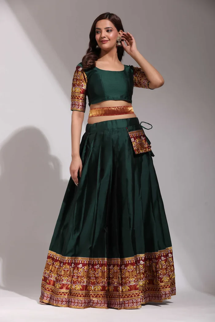 South Indian Festival Traditional Half Saree Jagvi - Image 55