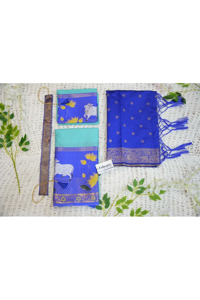 South Indian Festival Traditional Half Saree KaamDhenu - Image 25