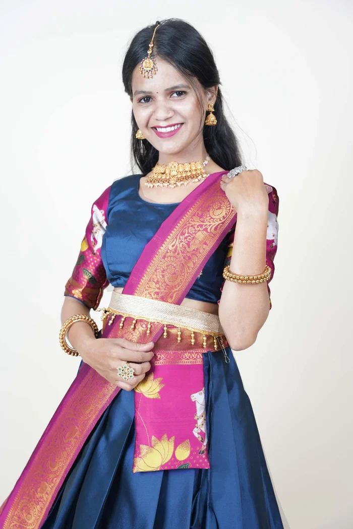 South Indian Festival Traditional Half Saree KaamDhenu - Image 23