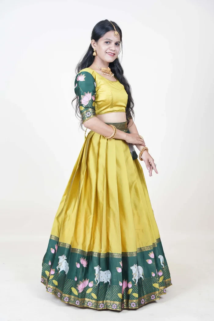 South Indian Festival Traditional Half Saree KaamDhenu - Image 46