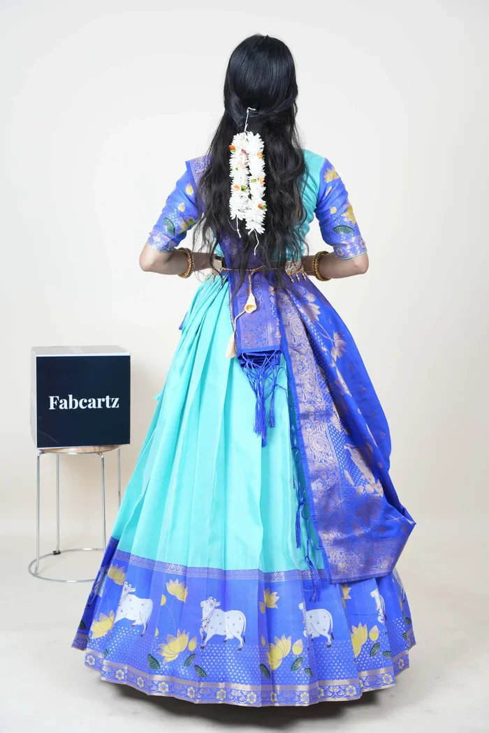 South Indian Festival Traditional Half Saree KaamDhenu - Image 49