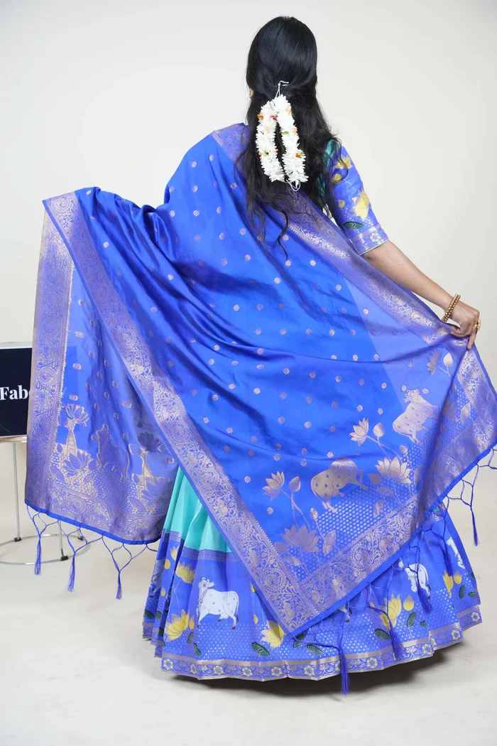South Indian Festival Traditional Half Saree KaamDhenu - Image 51