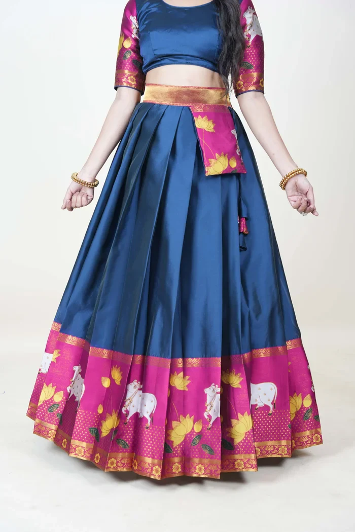 South Indian Festival Traditional Half Saree KaamDhenu - Image 63