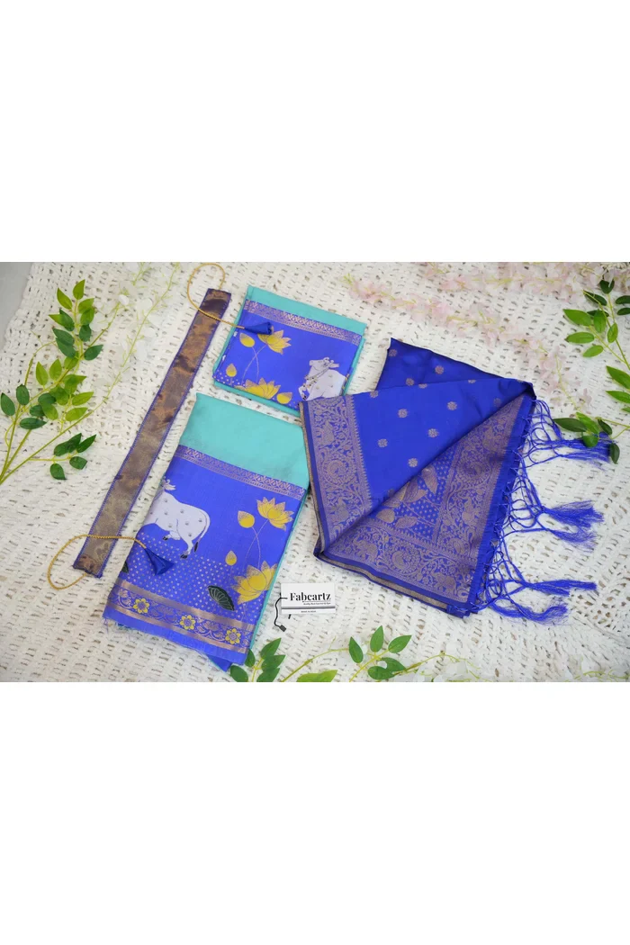 South Indian Festival Traditional Half Saree KaamDhenu - Image 87