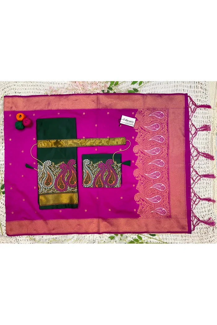 South Indian Festival Traditional Half Saree Parvati - Image 38