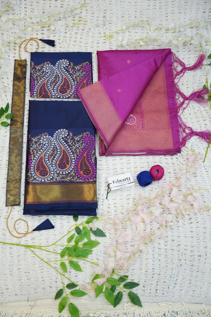 South Indian Festival Traditional Half Saree Parvati - Image 40