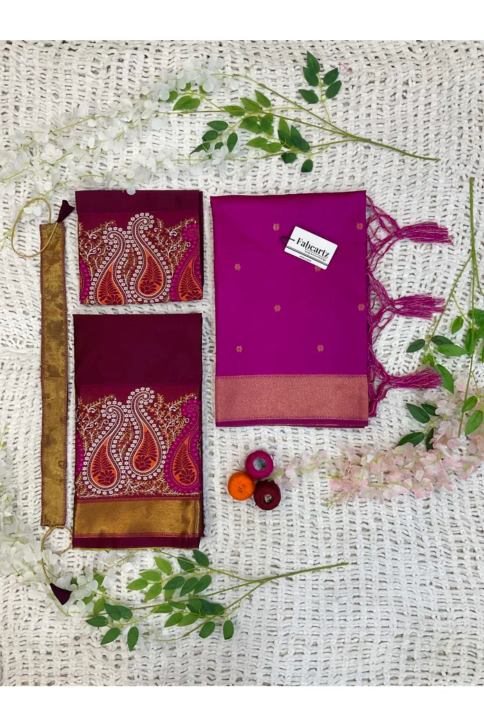 South Indian Festival Traditional Half Saree Parvati - Image 44
