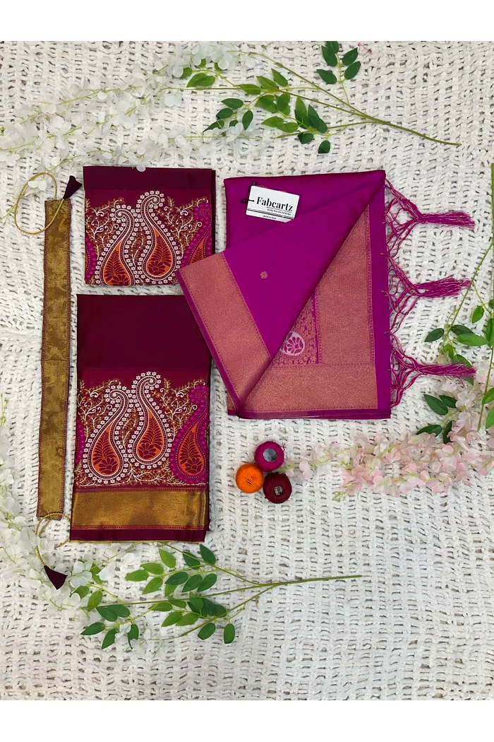 South Indian Festival Traditional Half Saree Parvati - Image 45
