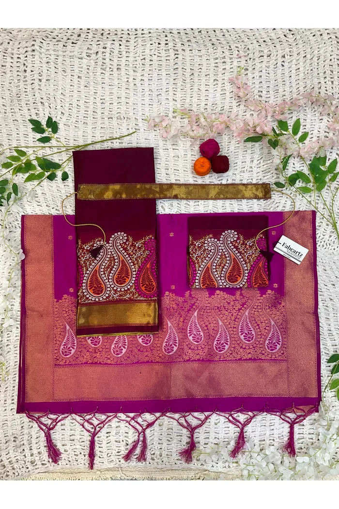 South Indian Festival Traditional Half Saree Parvati - Image 46